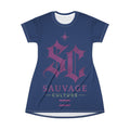 Sauvage Culture Graphic T‑Shirt Dress — Bold Gothic Logo