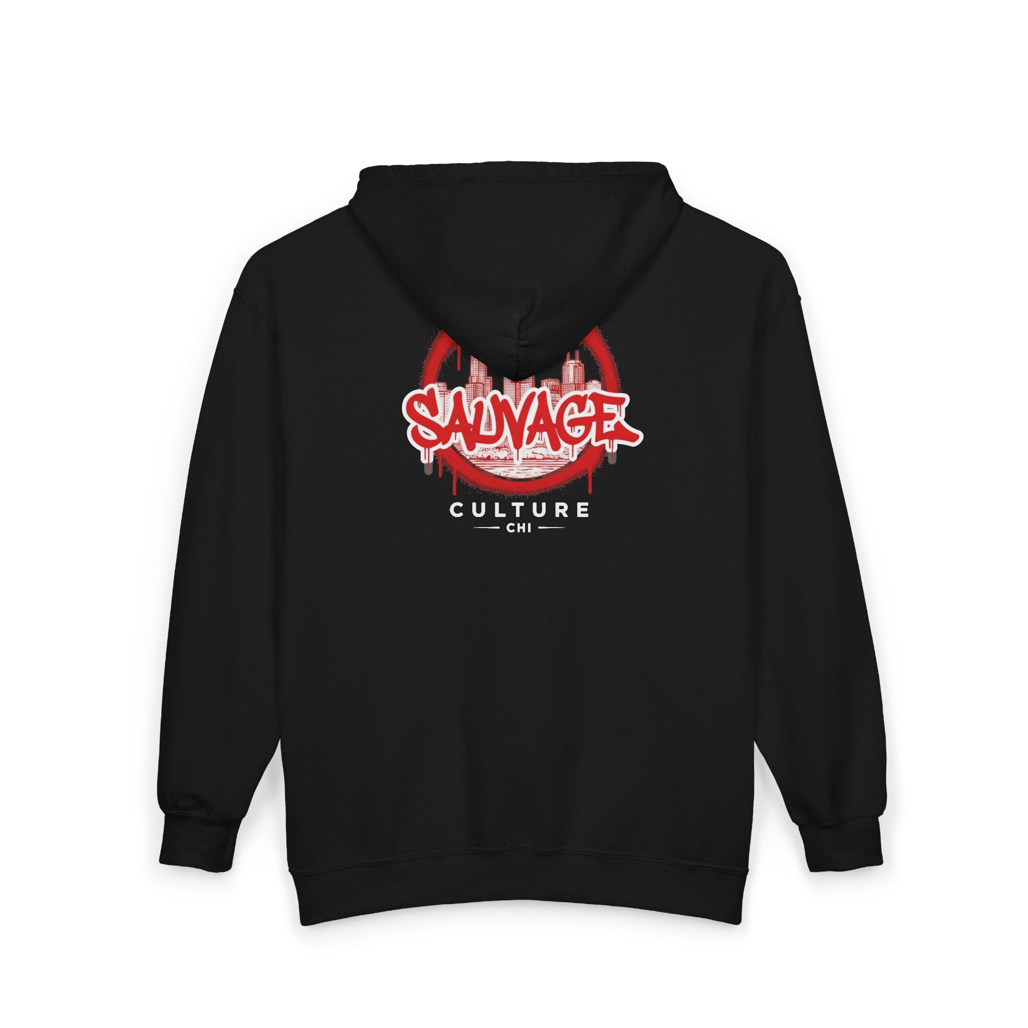 Savage Culture Zip Hoodie — Urban Graffiti Full-Zip Sweatshirt