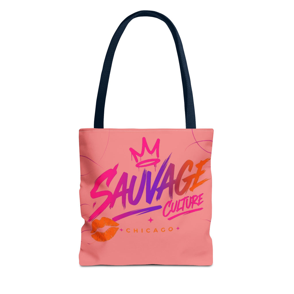 Sauvage Culture Tote Bag — Pink Graphic Shopper
