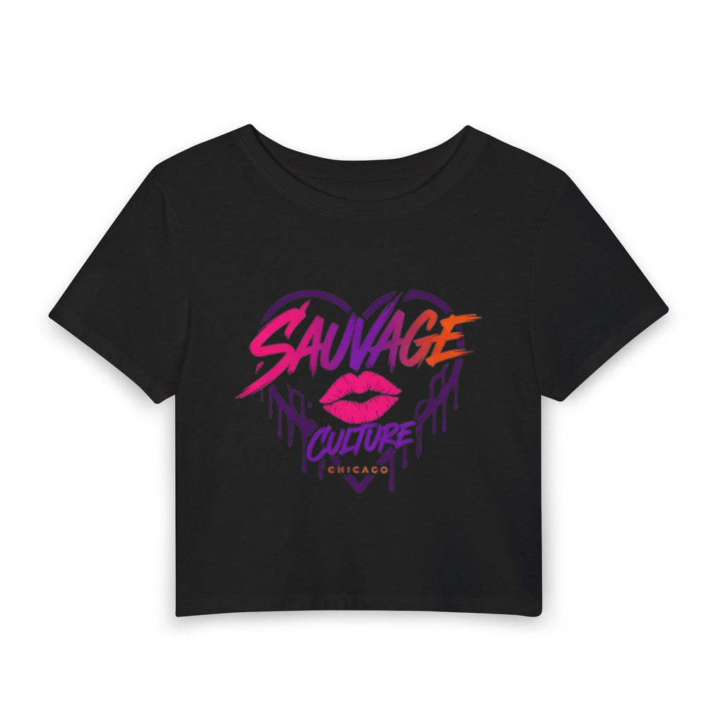 Sauvage Culture' KISS  Women's Baby Tee — Crop Top