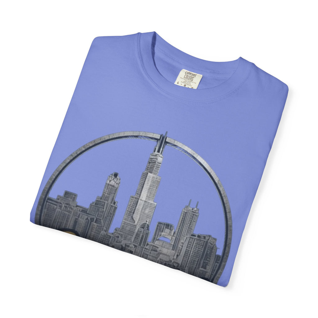Chicago Skyline T-Shirt — "Sauvage" Graphic Tee Gold