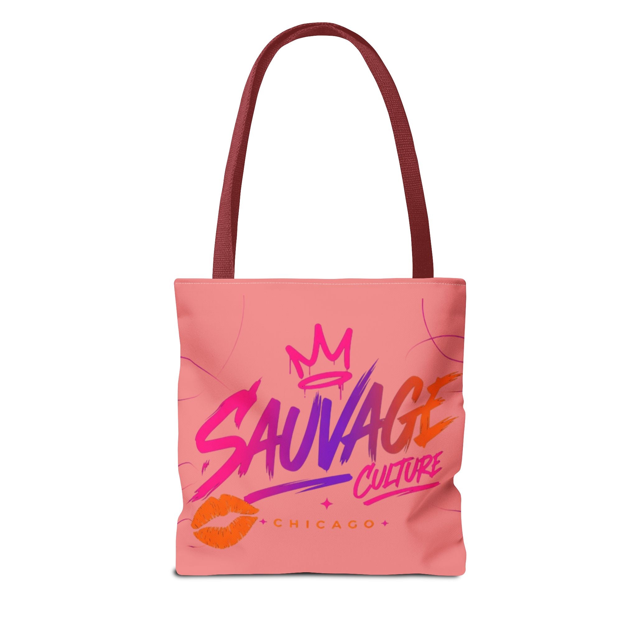 Sauvage Culture Tote Bag — Pink Graphic Shopper