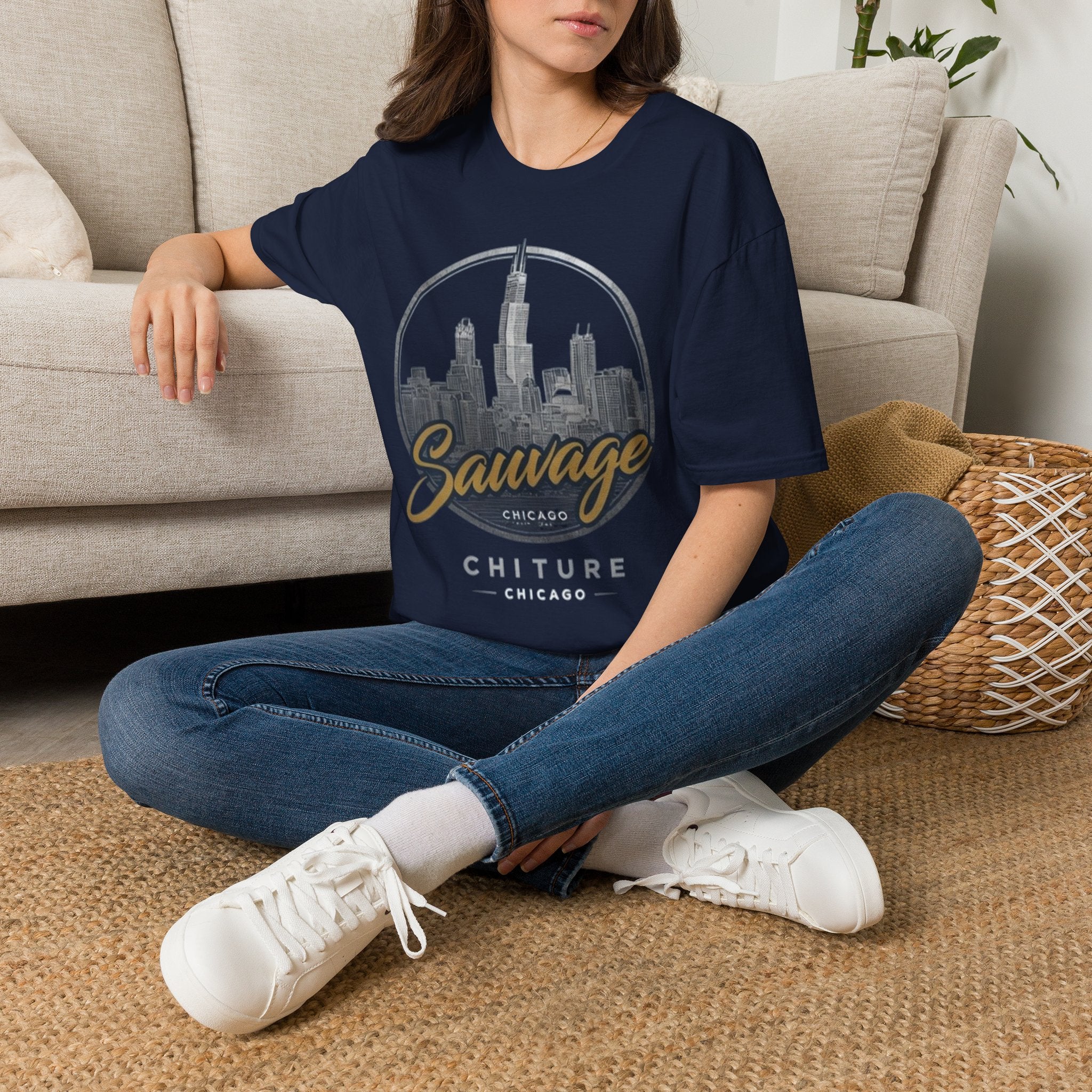 Chicago Skyline T-Shirt — 'Sauvage' Urban Cityscape Tee