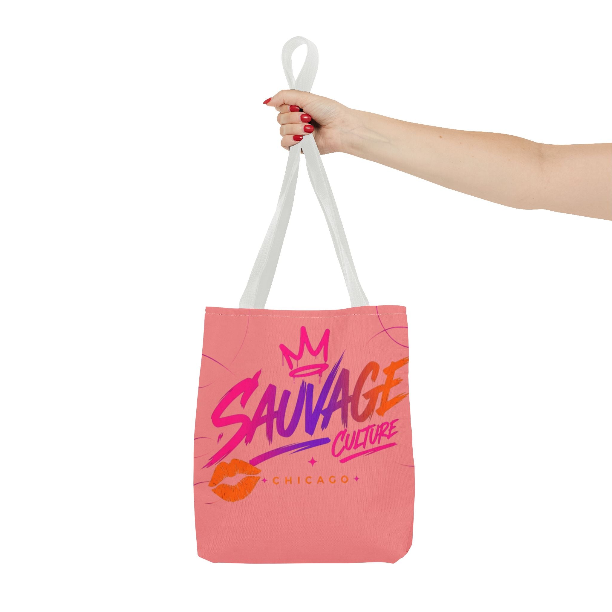 Sauvage Culture Tote Bag — Pink Graphic Shopper