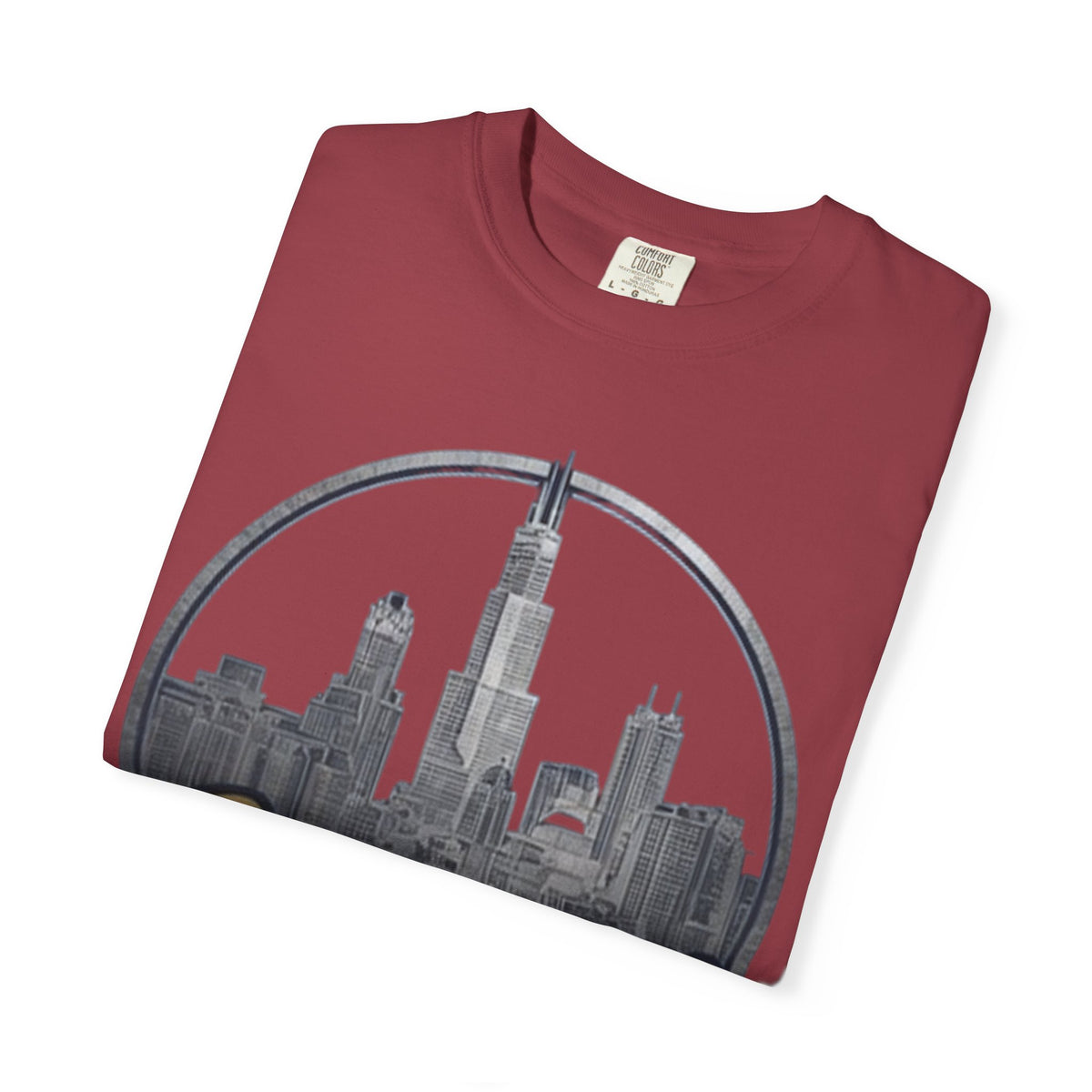 Chicago Skyline T-Shirt — "Sauvage" Graphic Tee Gold