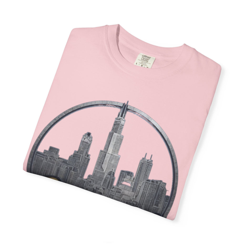 Chicago Skyline T-Shirt — "Sauvage" Graphic Tee Gold
