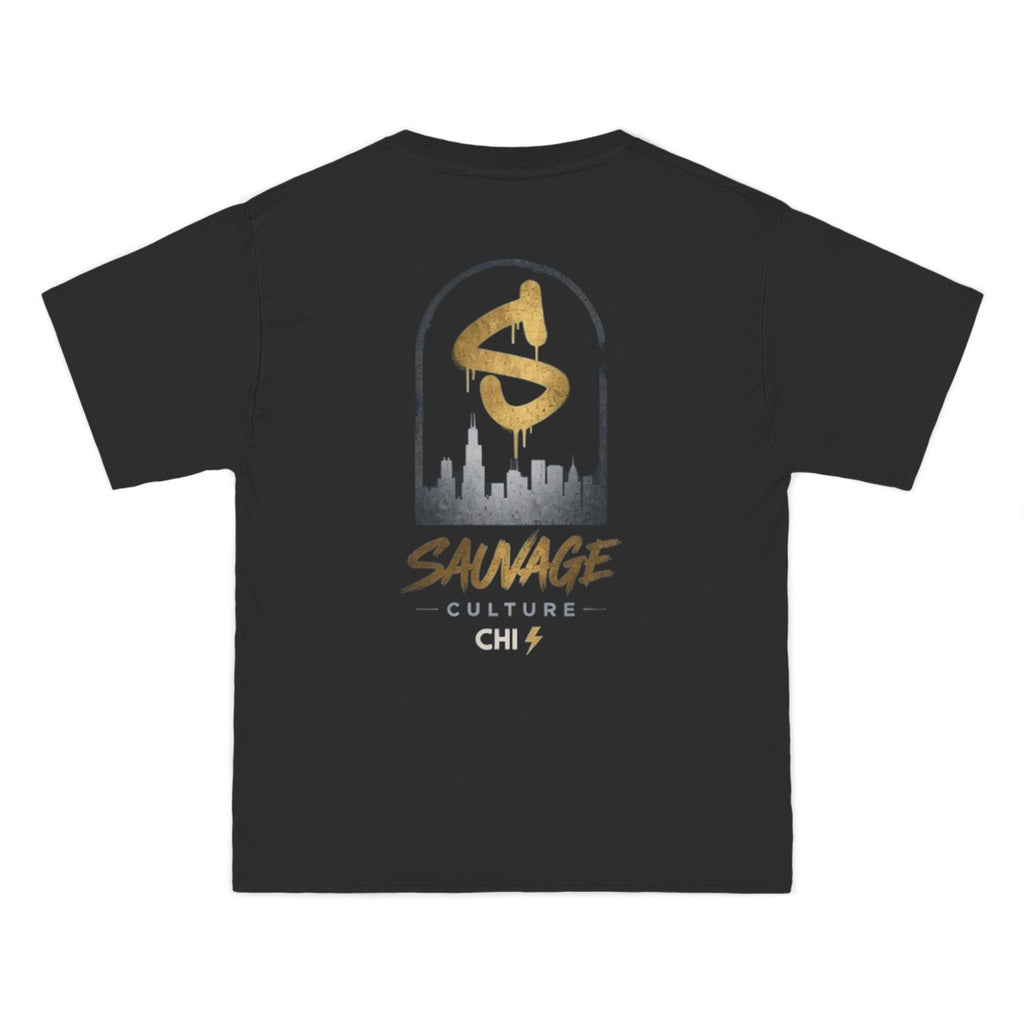 Savage Culture Skyline T-Shirt — Gold Logo Urban Streetwear