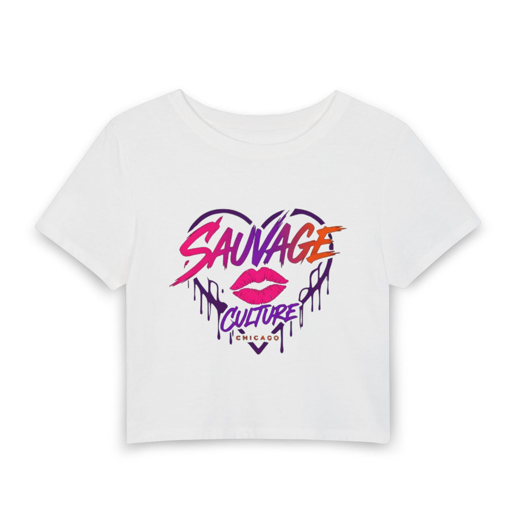 Sauvage Culture' KISS  Women's Baby Tee — Crop Top