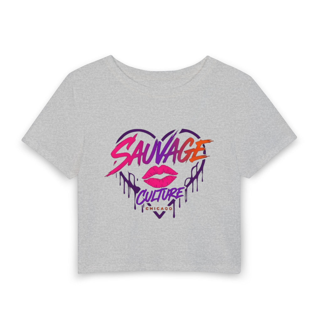 Sauvage Culture' KISS  Women's Baby Tee — Crop Top