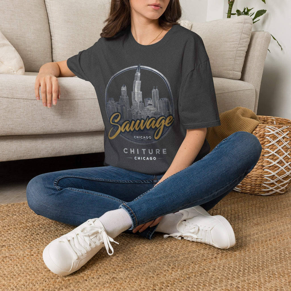 Chicago Skyline T-Shirt — 'Sauvage' Urban Cityscape Tee