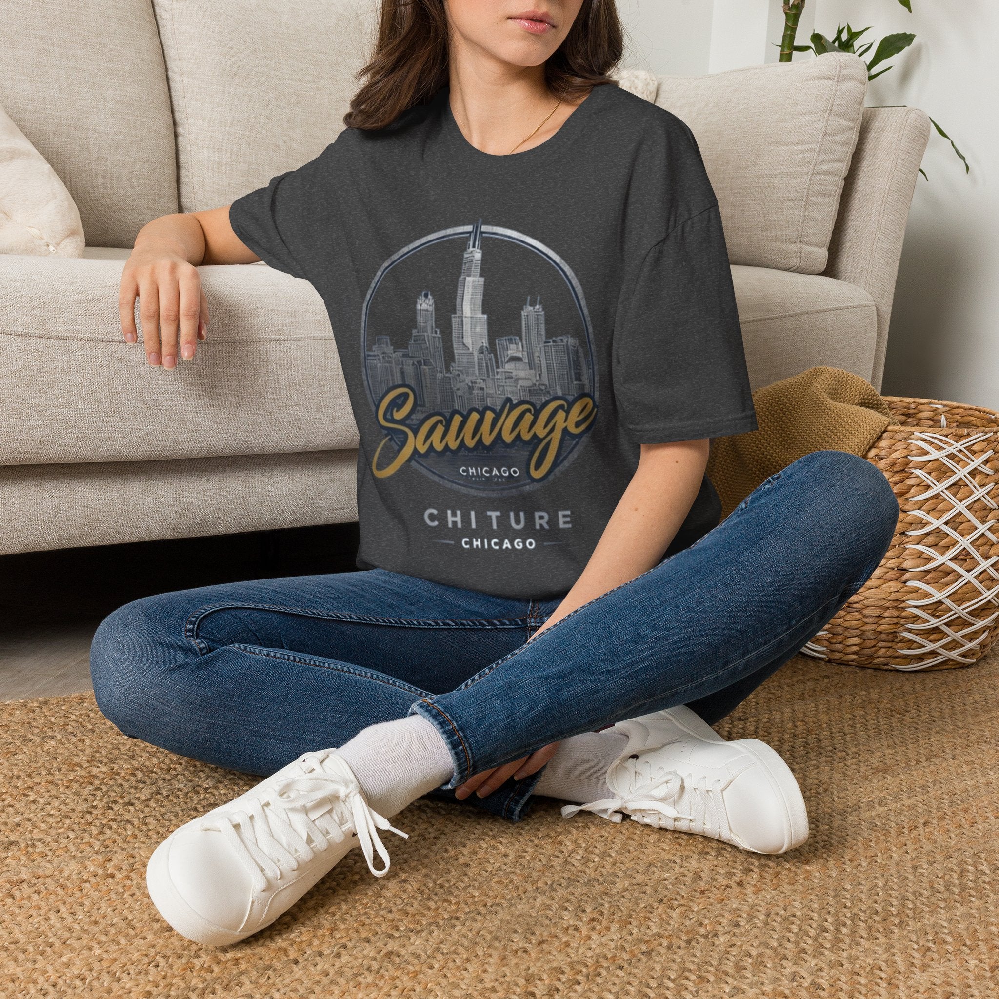 Chicago Skyline T-Shirt — 'Sauvage' Urban Cityscape Tee