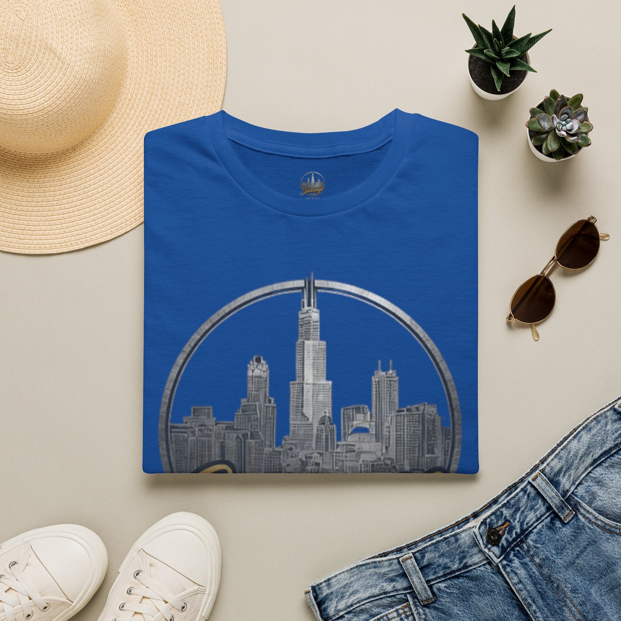 Chicago Skyline T-Shirt — 'Sauvage' Urban Cityscape Tee