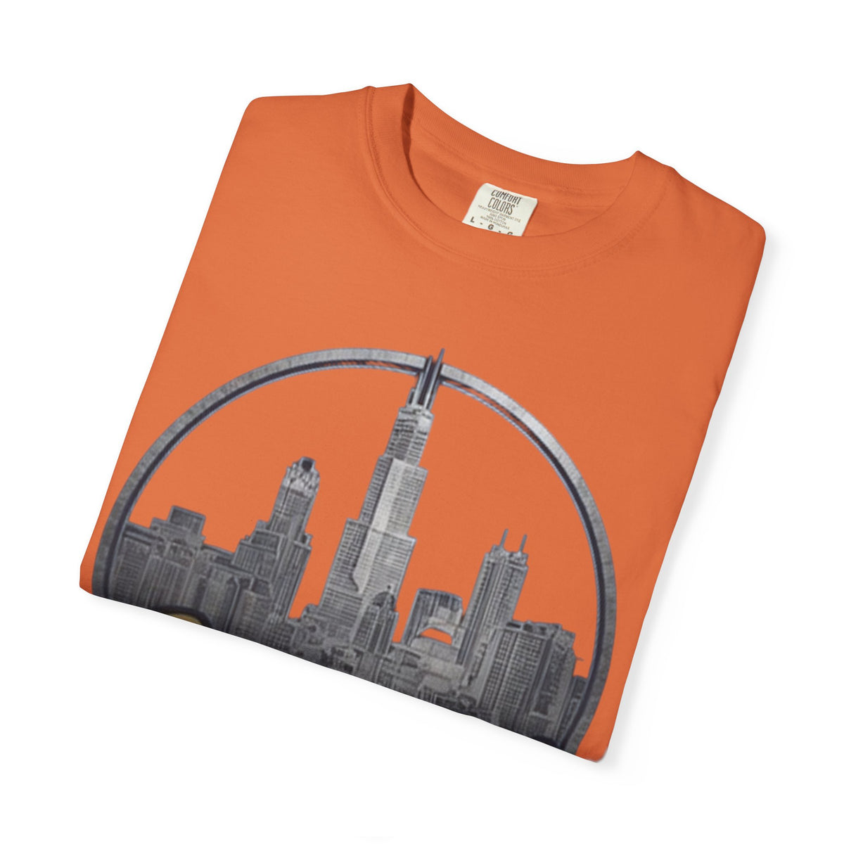 Chicago Skyline T-Shirt — "Sauvage" Graphic Tee Gold