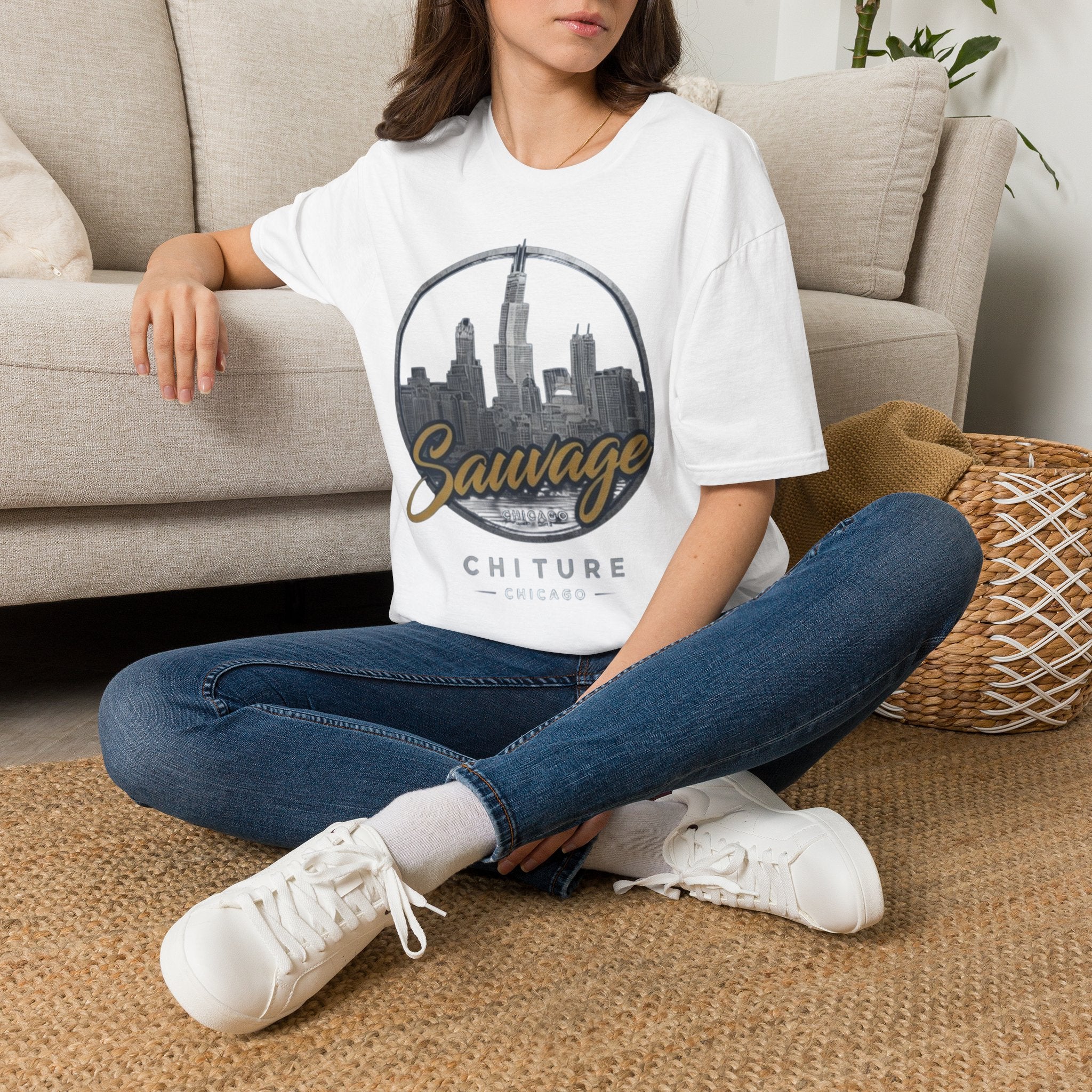 Chicago Skyline T-Shirt — 'Sauvage' Urban Cityscape Tee