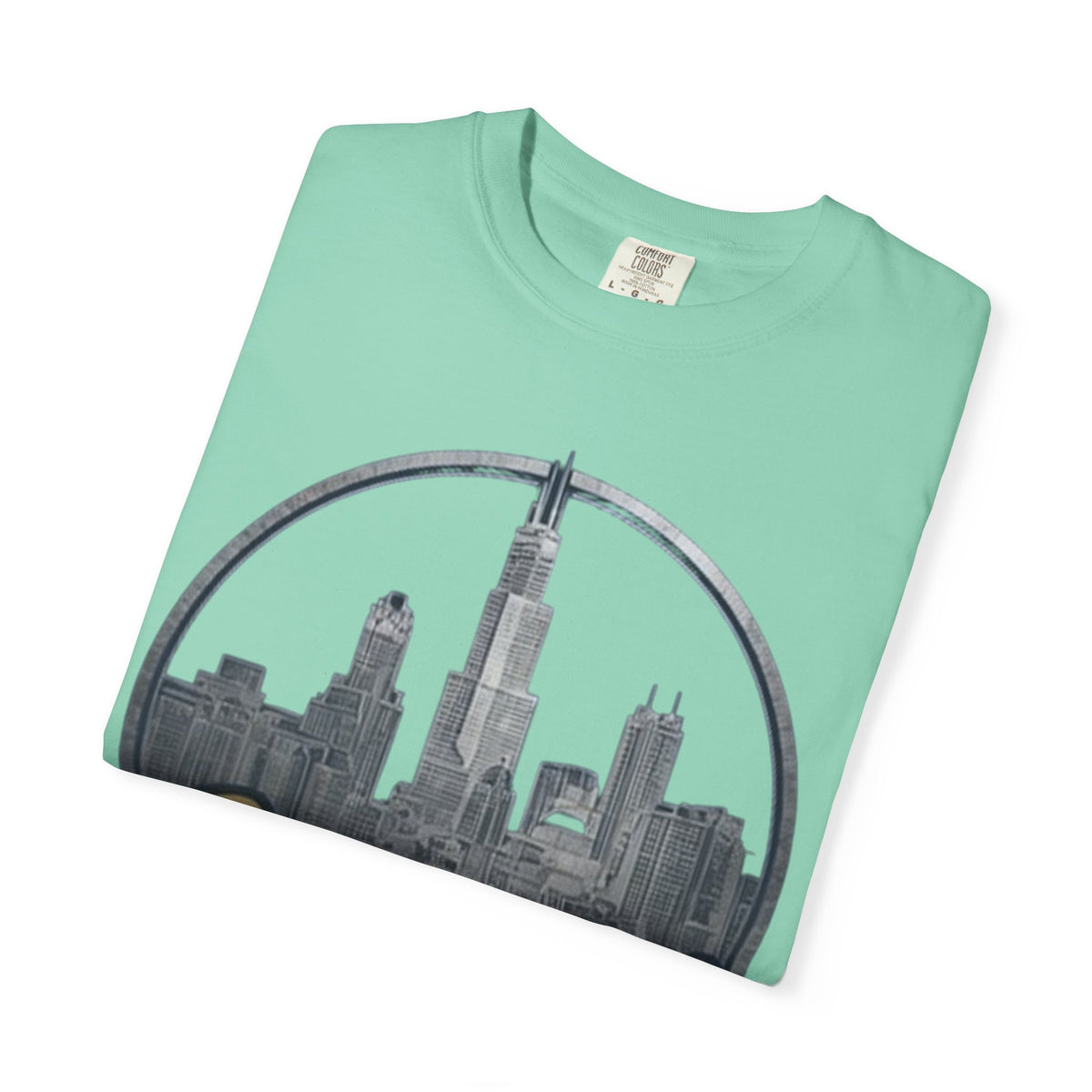 Chicago Skyline T-Shirt — "Sauvage" Graphic Tee Gold