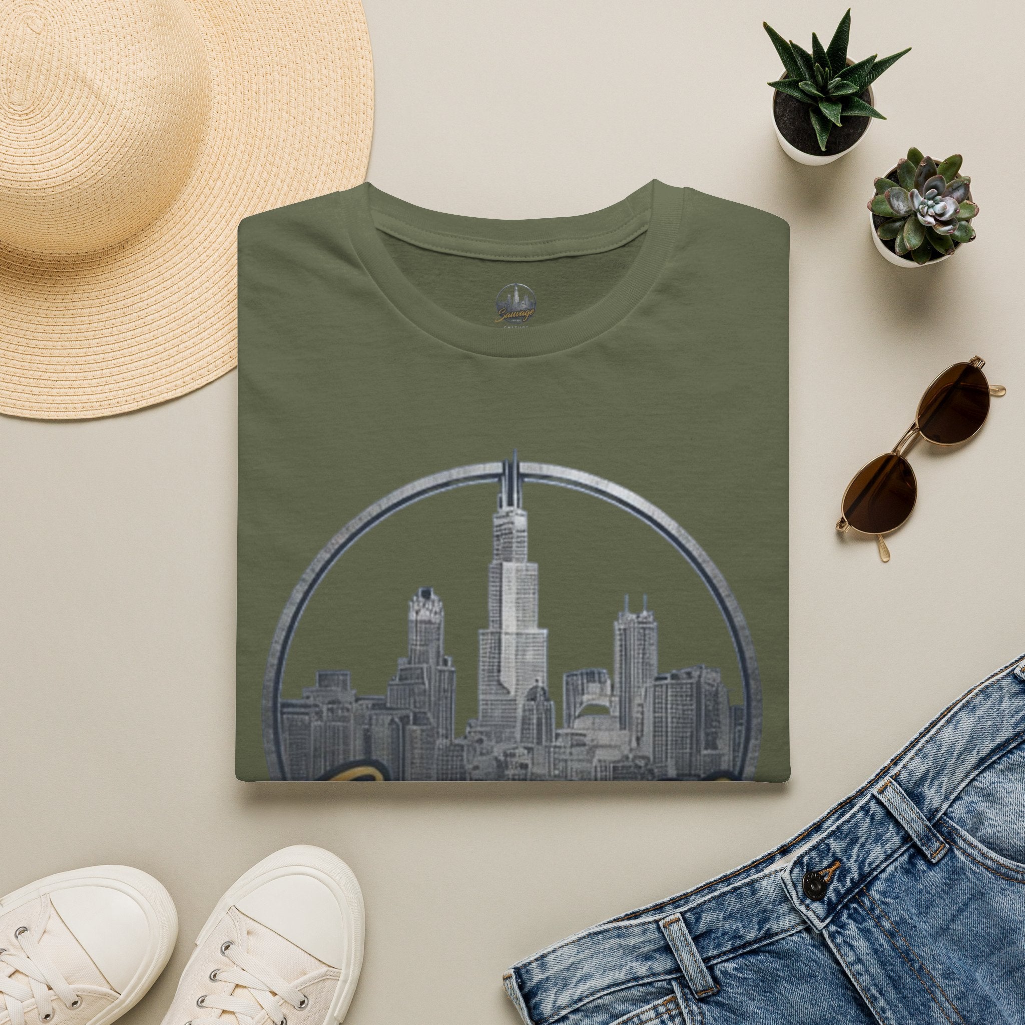 Chicago Skyline T-Shirt — 'Sauvage' Urban Cityscape Tee