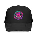 Pink Trucker Hat — 'Savage Auntie' Floral Graphic Foam Cap