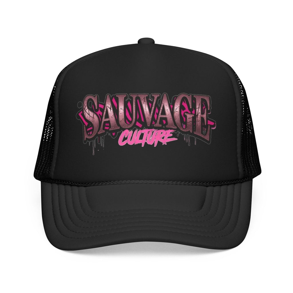 Copy of Pink Trucker Hat — 'Savage Auntie' Floral Graphic Foam Cap