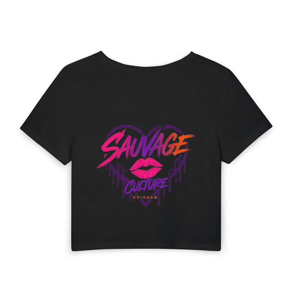 Sauvage Culture' KISS  Women's Baby Tee — Crop Top