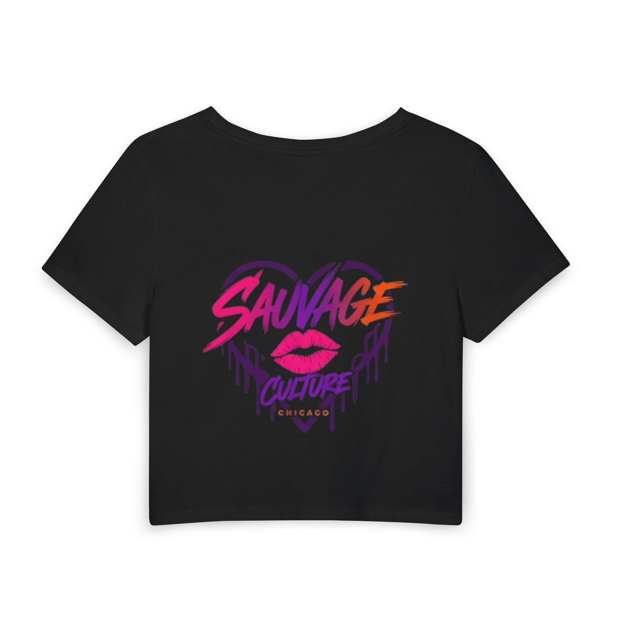 Sauvage Culture' KISS  Women's Baby Tee — Crop Top