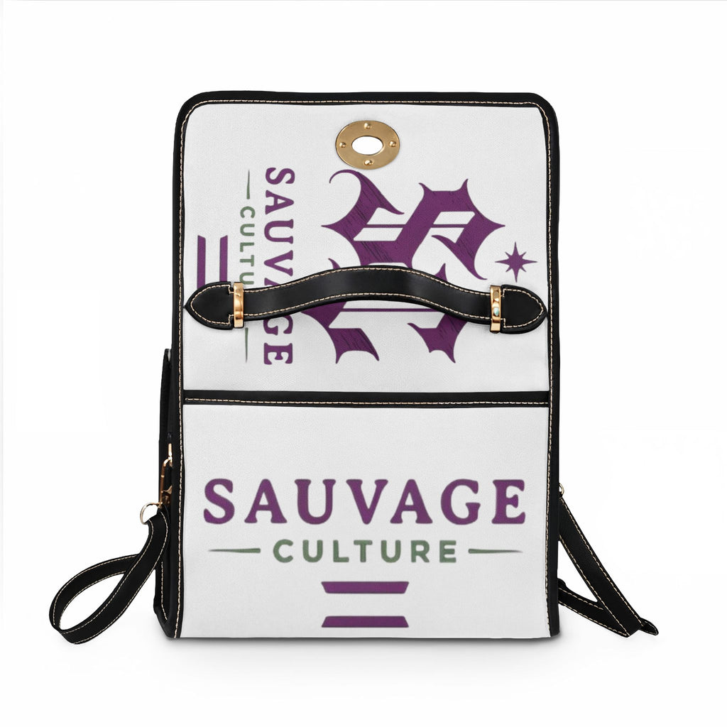 Sauvage Culture Waterproof Canvas Bag – Stylish Logo Tote for Everyday & Travel