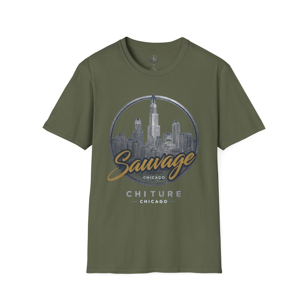 Chicago Skyline T-Shirt — 'Sauvage' Urban Cityscape Tee