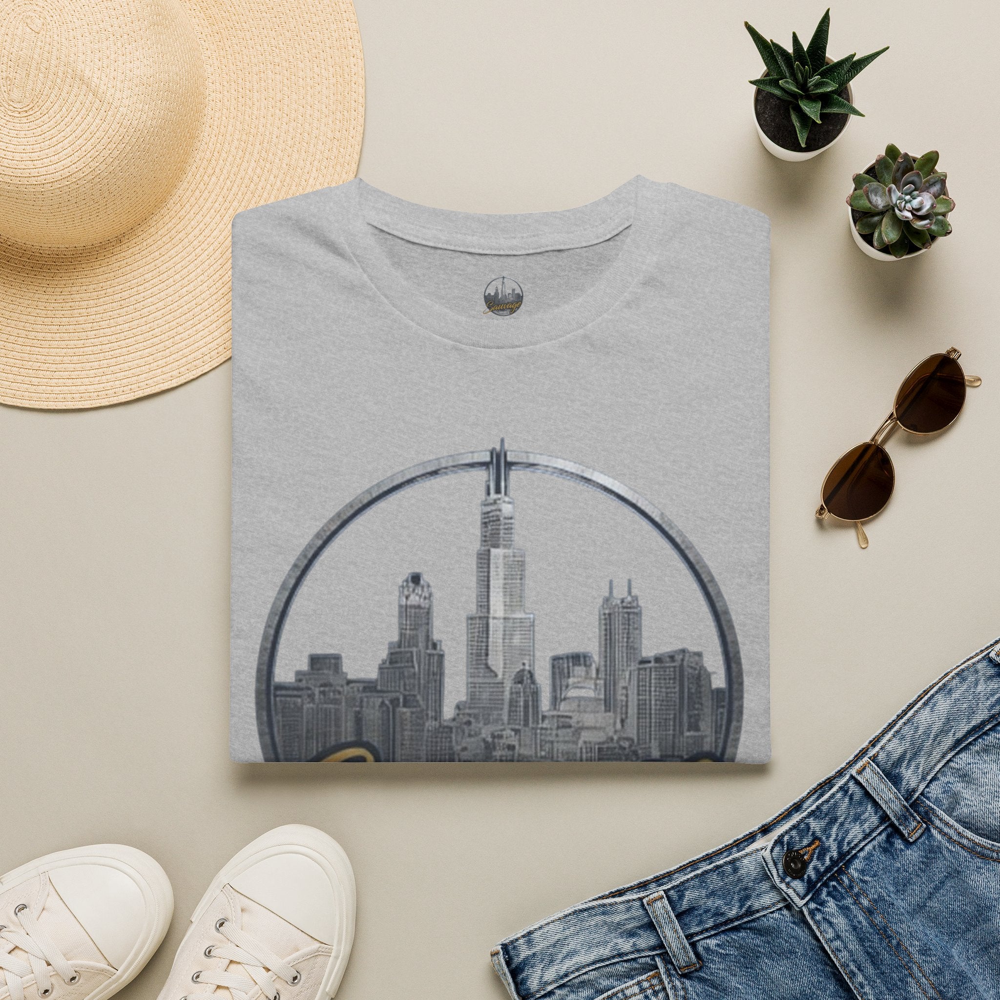 Chicago Skyline T-Shirt — 'Sauvage' Urban Cityscape Tee
