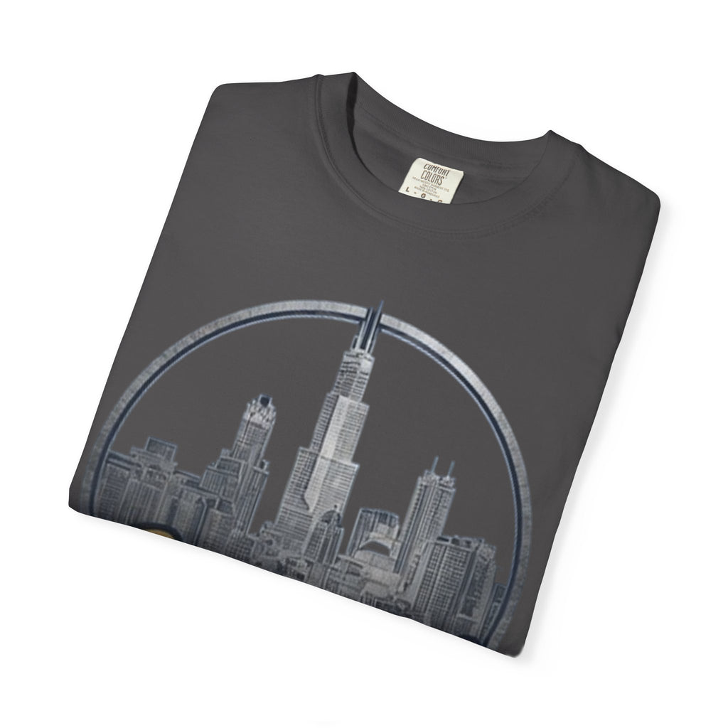 Chicago Skyline T-Shirt — "Sauvage" Graphic Tee Gold