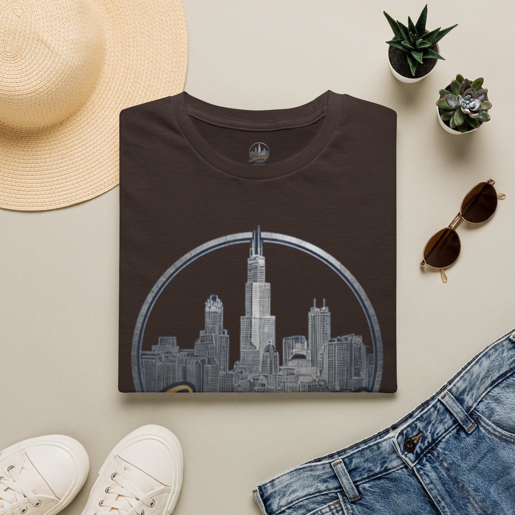 Chicago Skyline T-Shirt — 'Sauvage' Urban Cityscape Tee