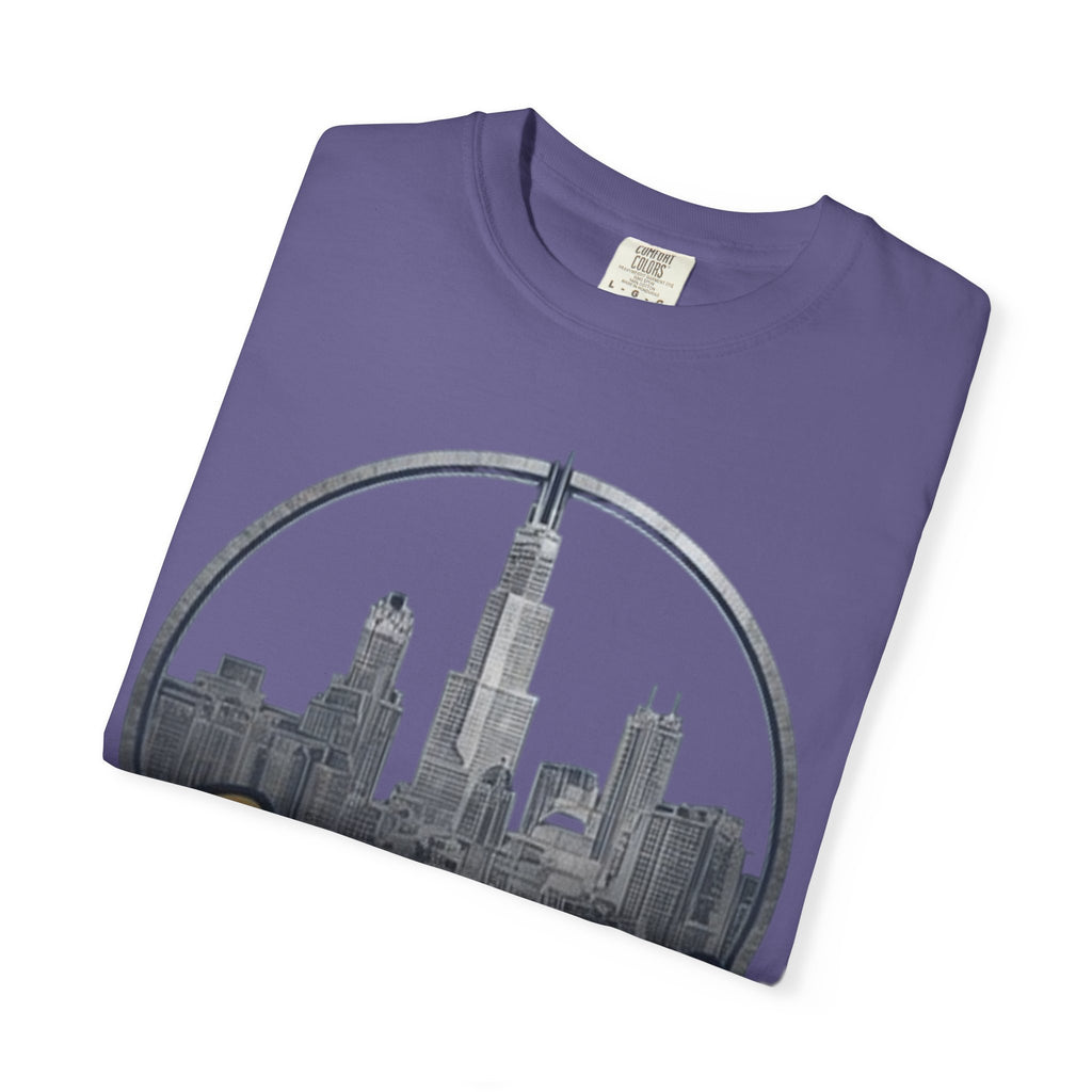 Chicago Skyline T-Shirt — "Sauvage" Graphic Tee Gold