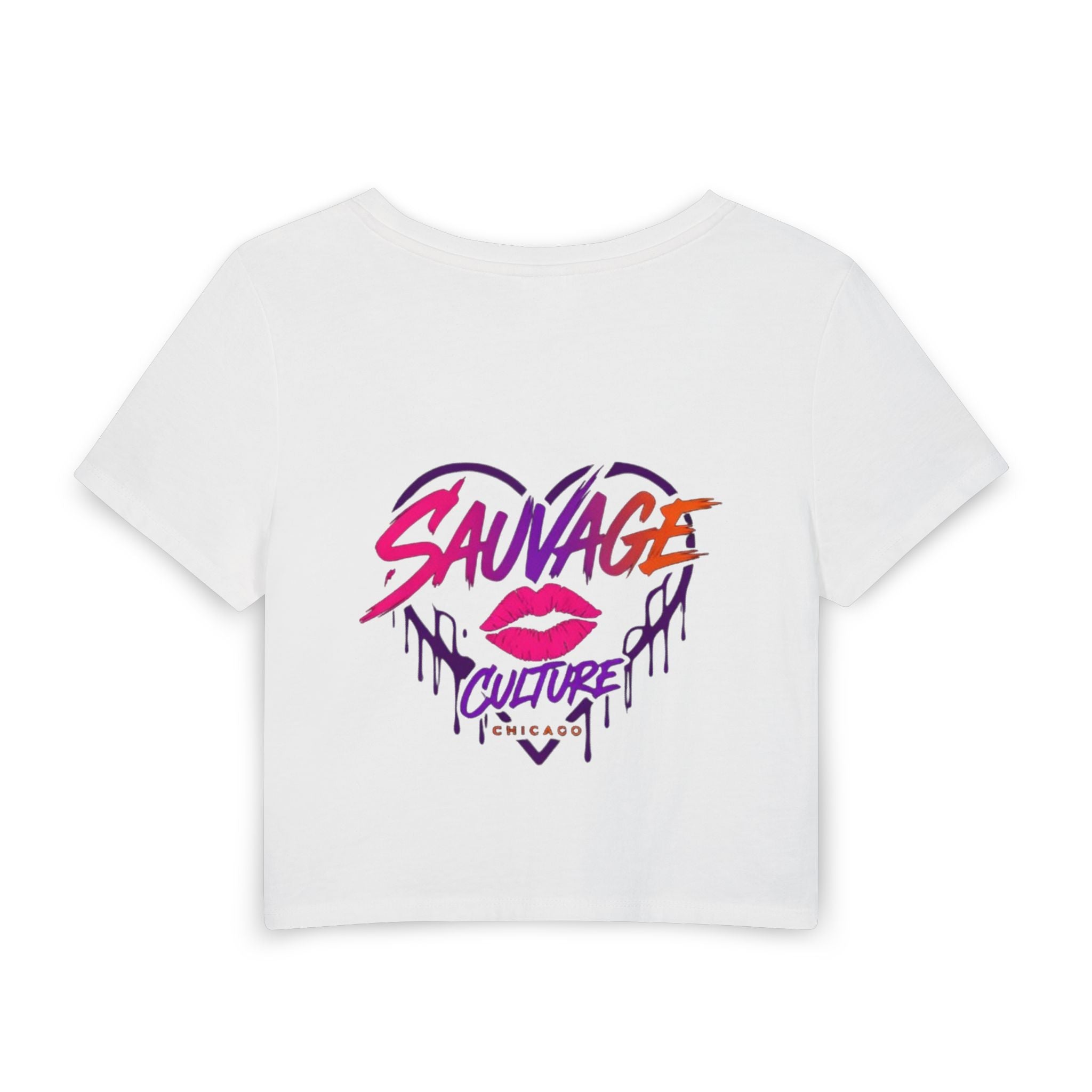 Sauvage Culture' KISS  Women's Baby Tee — Crop Top