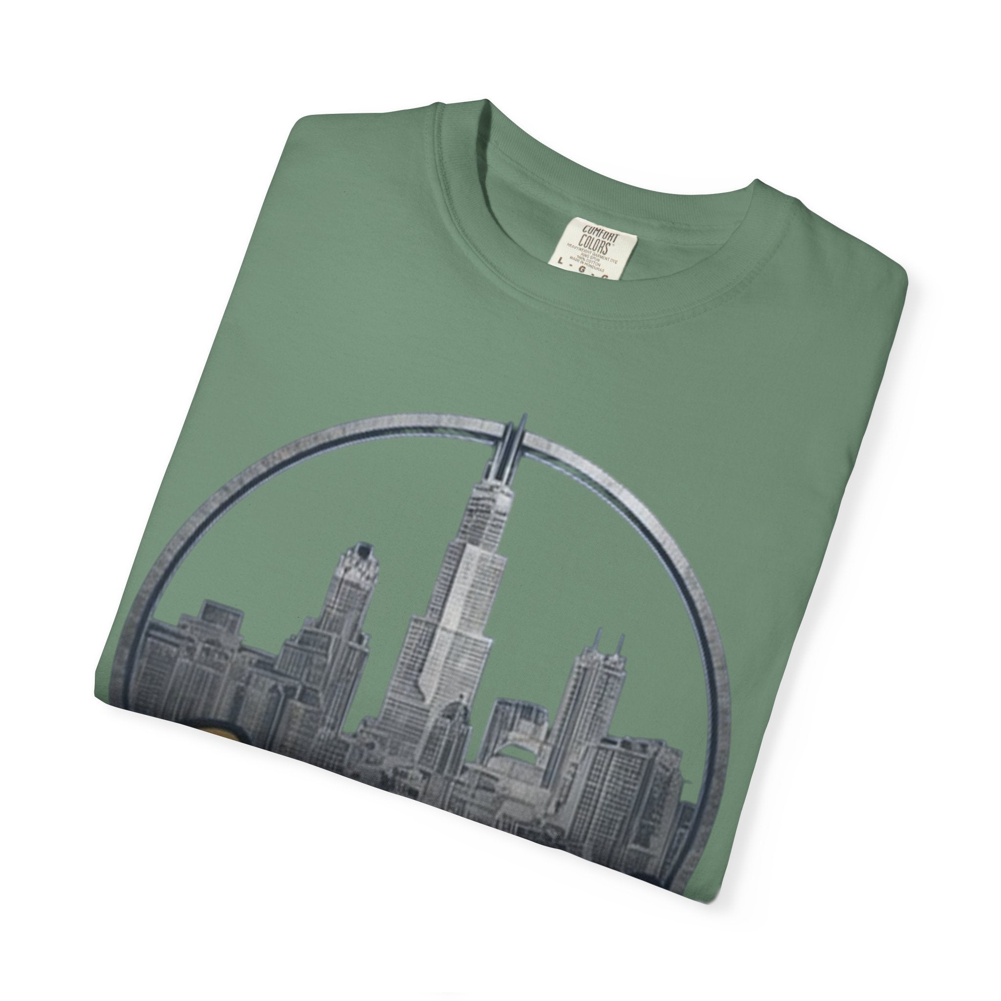 Chicago Skyline T-Shirt — "Sauvage" Graphic Tee Gold