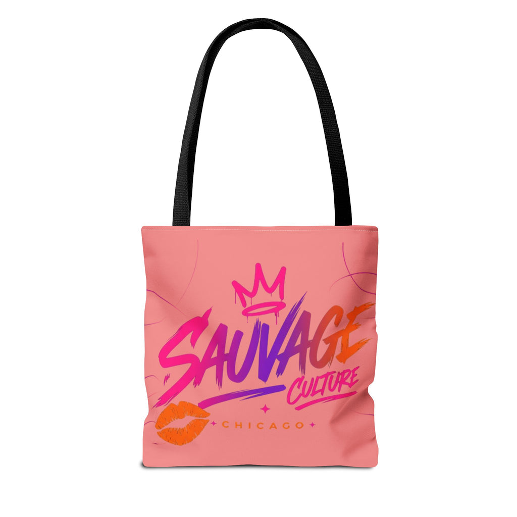 Sauvage Culture Tote Bag — Pink Graphic Shopper