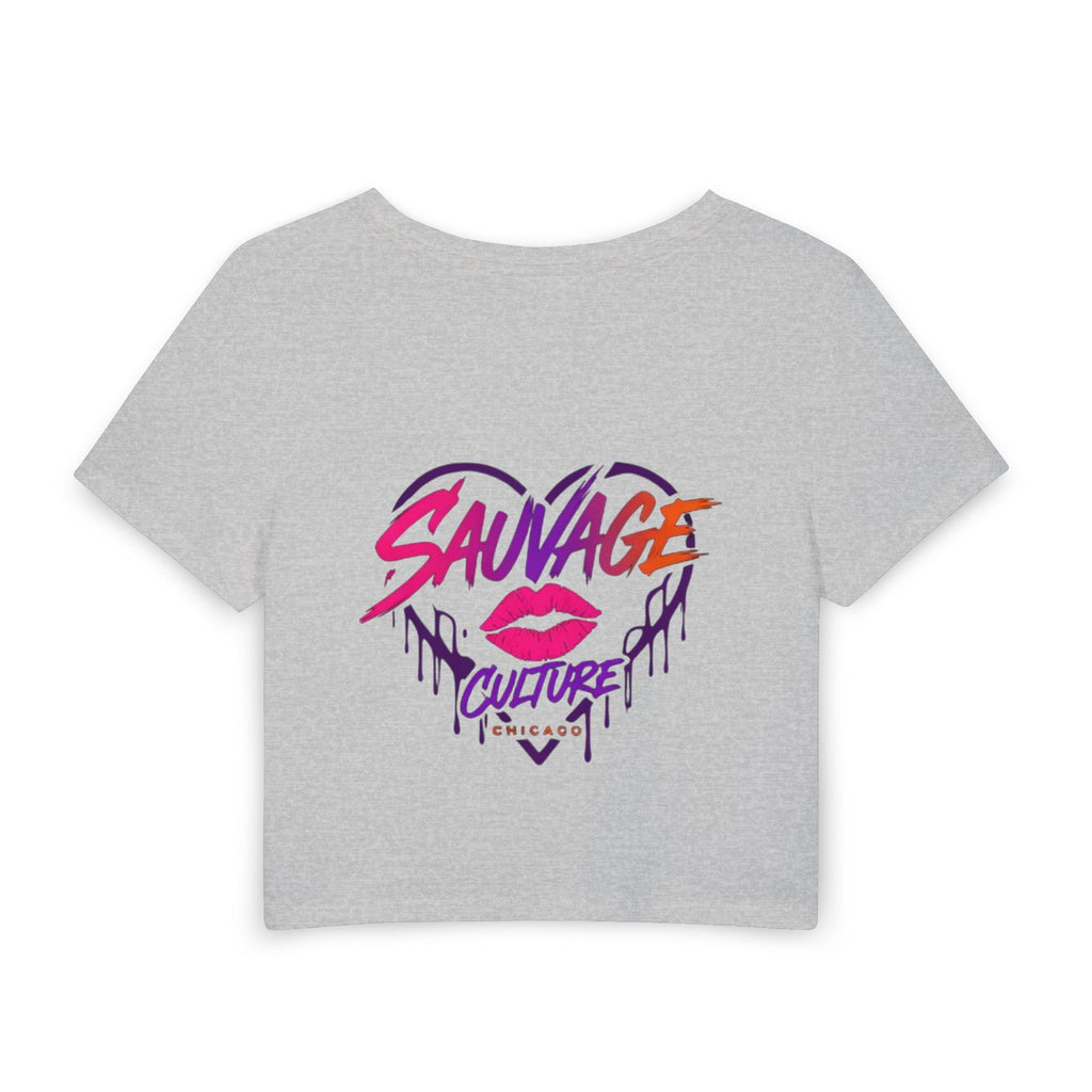 Sauvage Culture' KISS  Women's Baby Tee — Crop Top