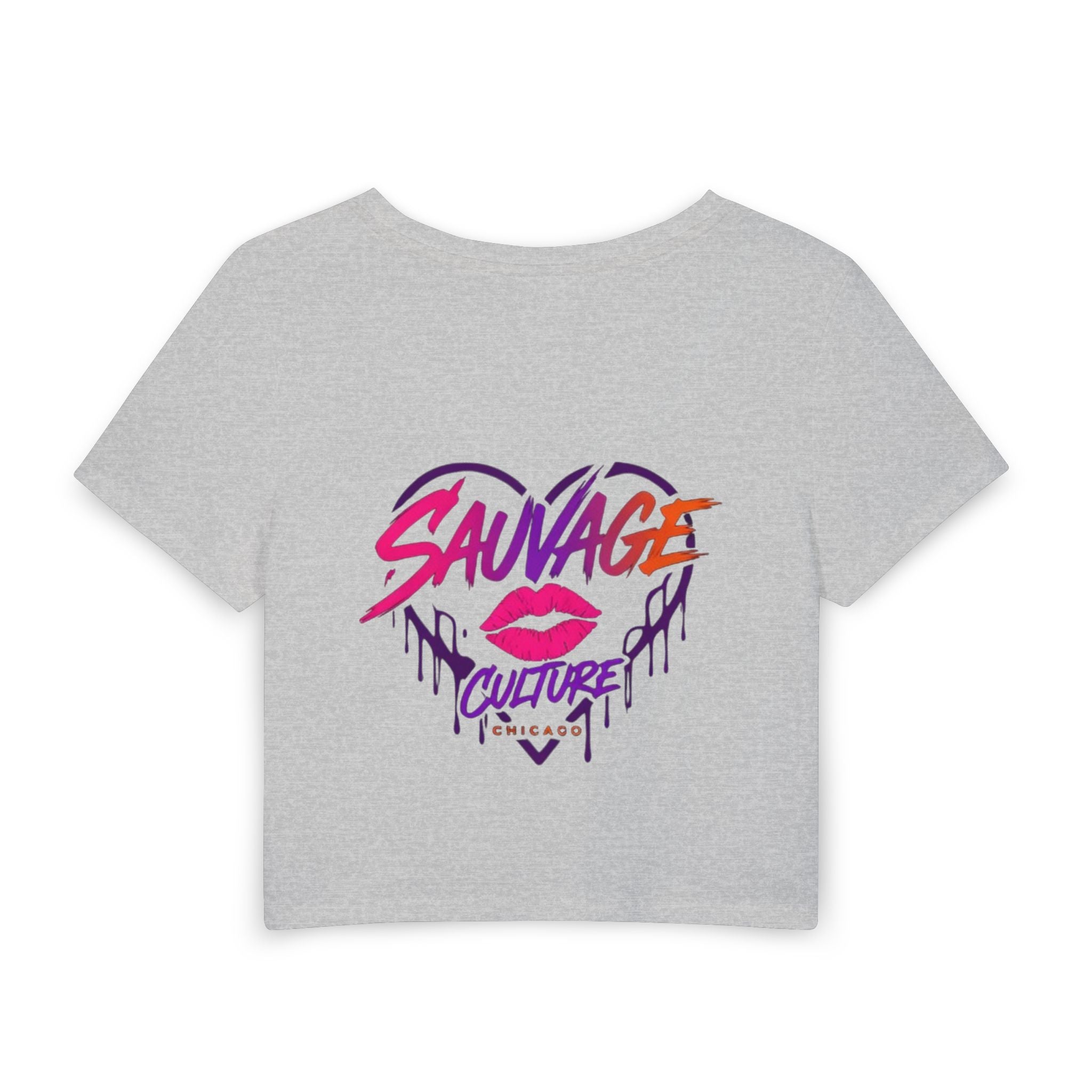Sauvage Culture' KISS  Women's Baby Tee — Crop Top