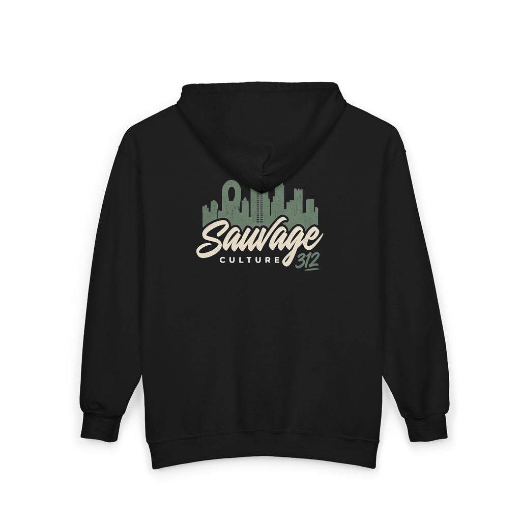 Savage Culture City Skyline Zip Hoodie – Urban Vintage Graphic Hoodie