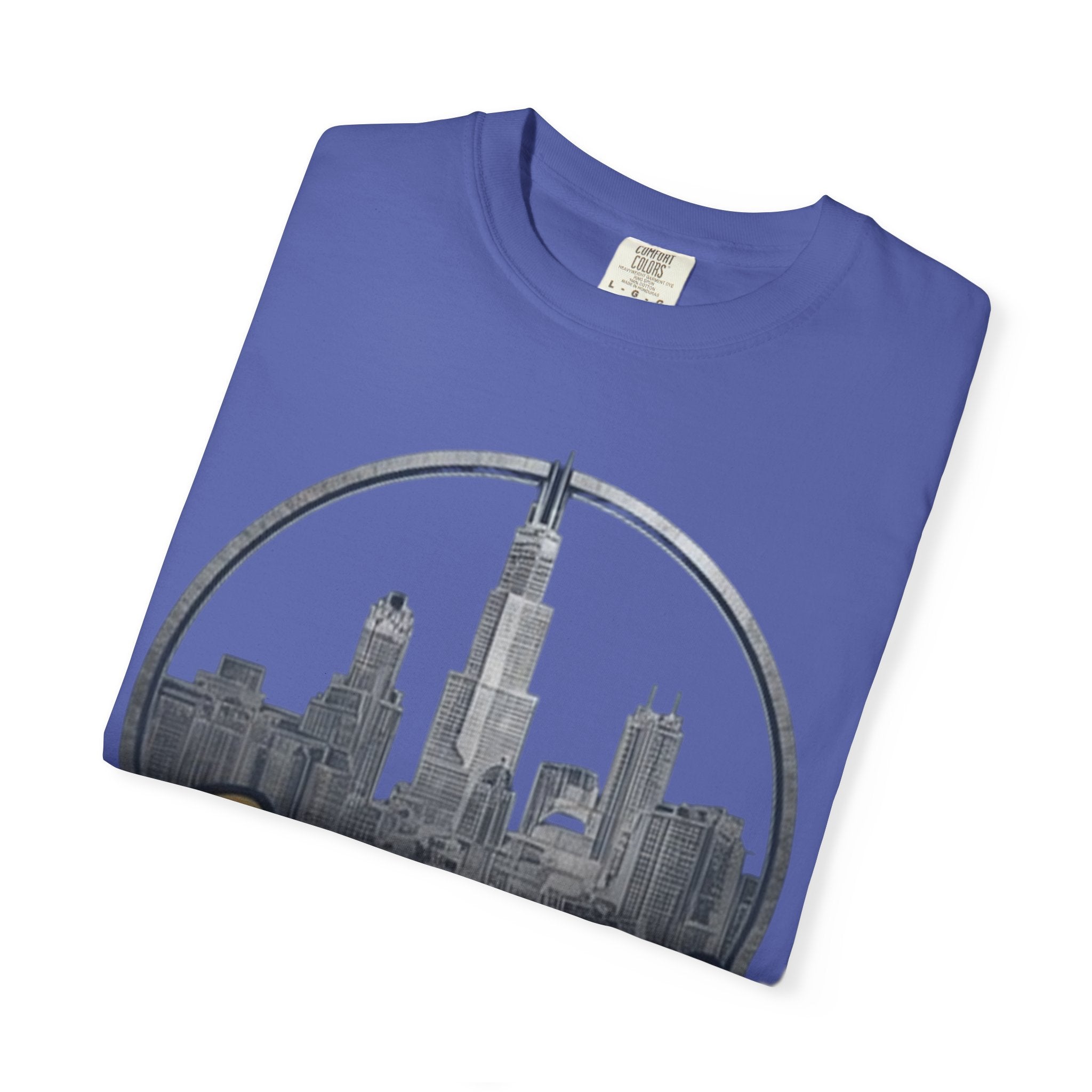 Chicago Skyline T-Shirt — "Sauvage" Graphic Tee Gold