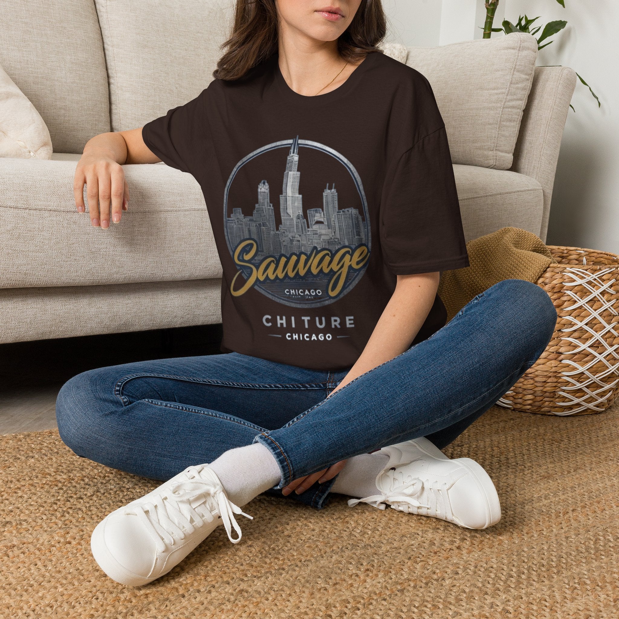 Chicago Skyline T-Shirt — 'Sauvage' Urban Cityscape Tee