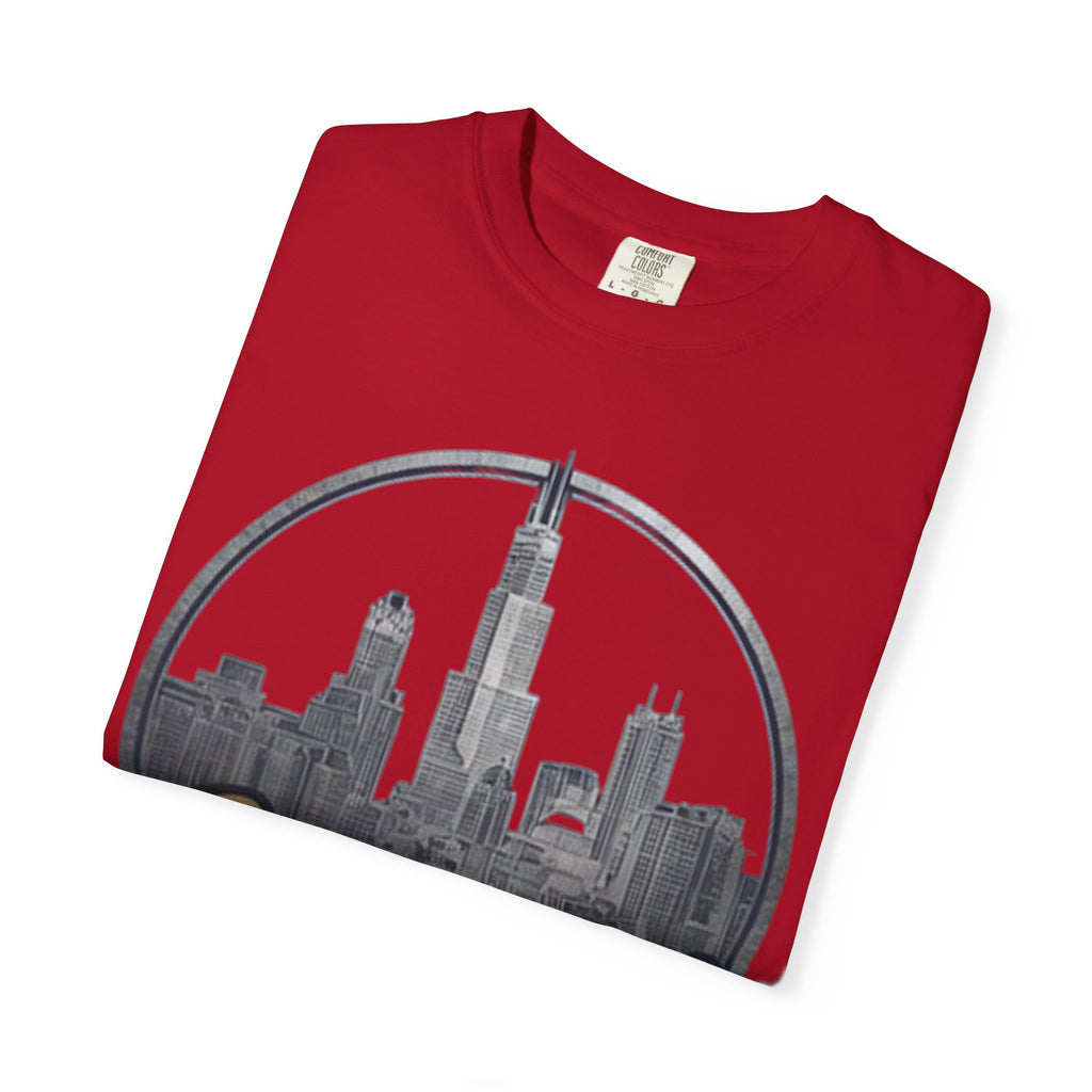 Chicago Skyline T-Shirt — "Sauvage" Graphic Tee Gold