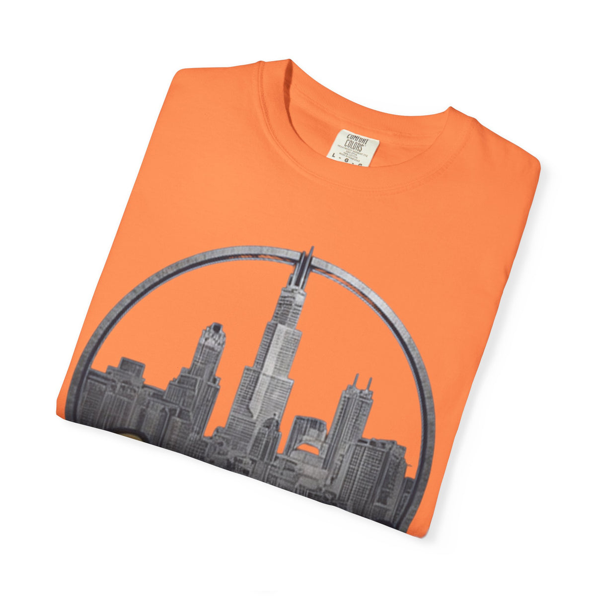 Chicago Skyline T-Shirt — "Sauvage" Graphic Tee Gold