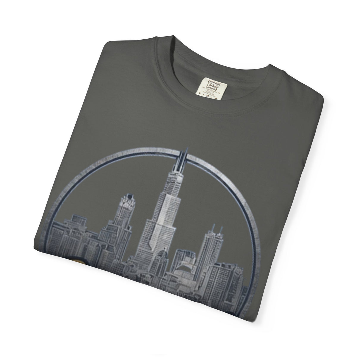 Chicago Skyline T-Shirt — "Sauvage" Graphic Tee Gold