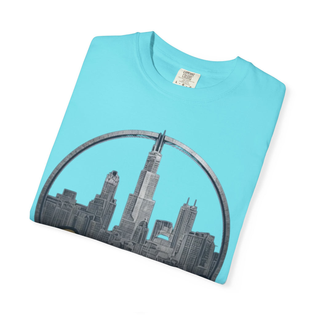 Chicago Skyline T-Shirt — "Sauvage" Graphic Tee Gold