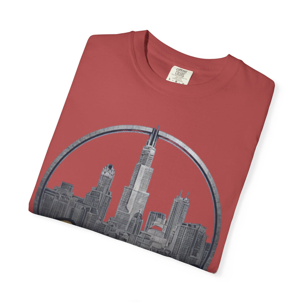 Chicago Skyline T-Shirt — "Sauvage" Graphic Tee Gold