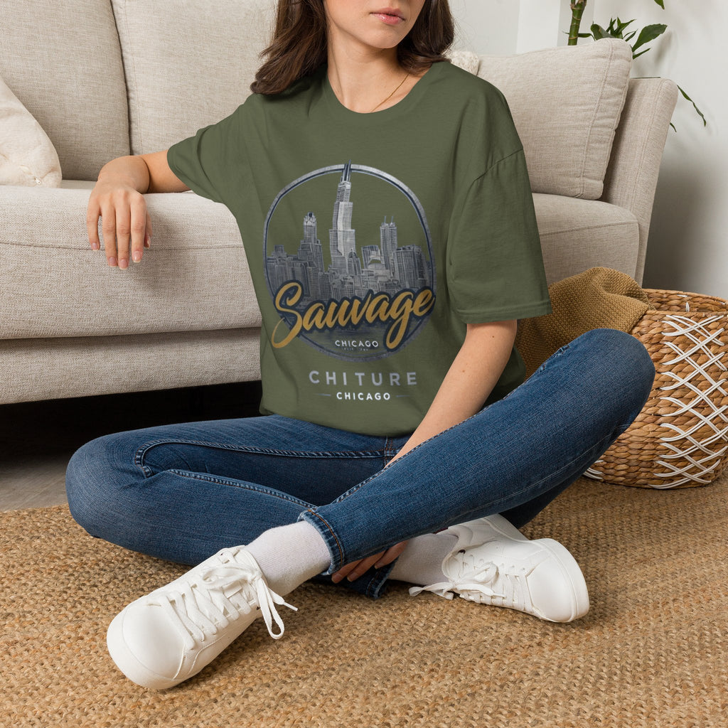 Chicago Skyline T-Shirt — 'Sauvage' Urban Cityscape Tee