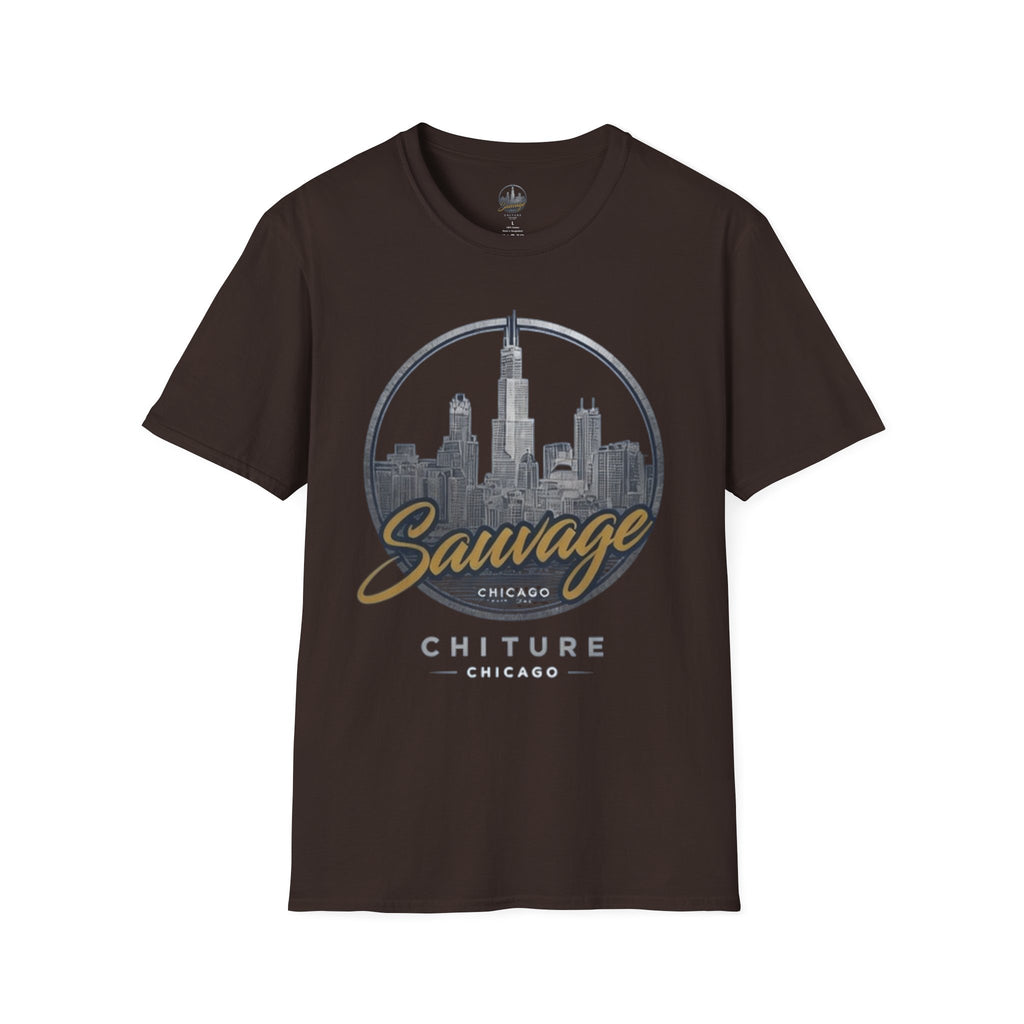 Chicago Skyline T-Shirt — 'Sauvage' Urban Cityscape Tee
