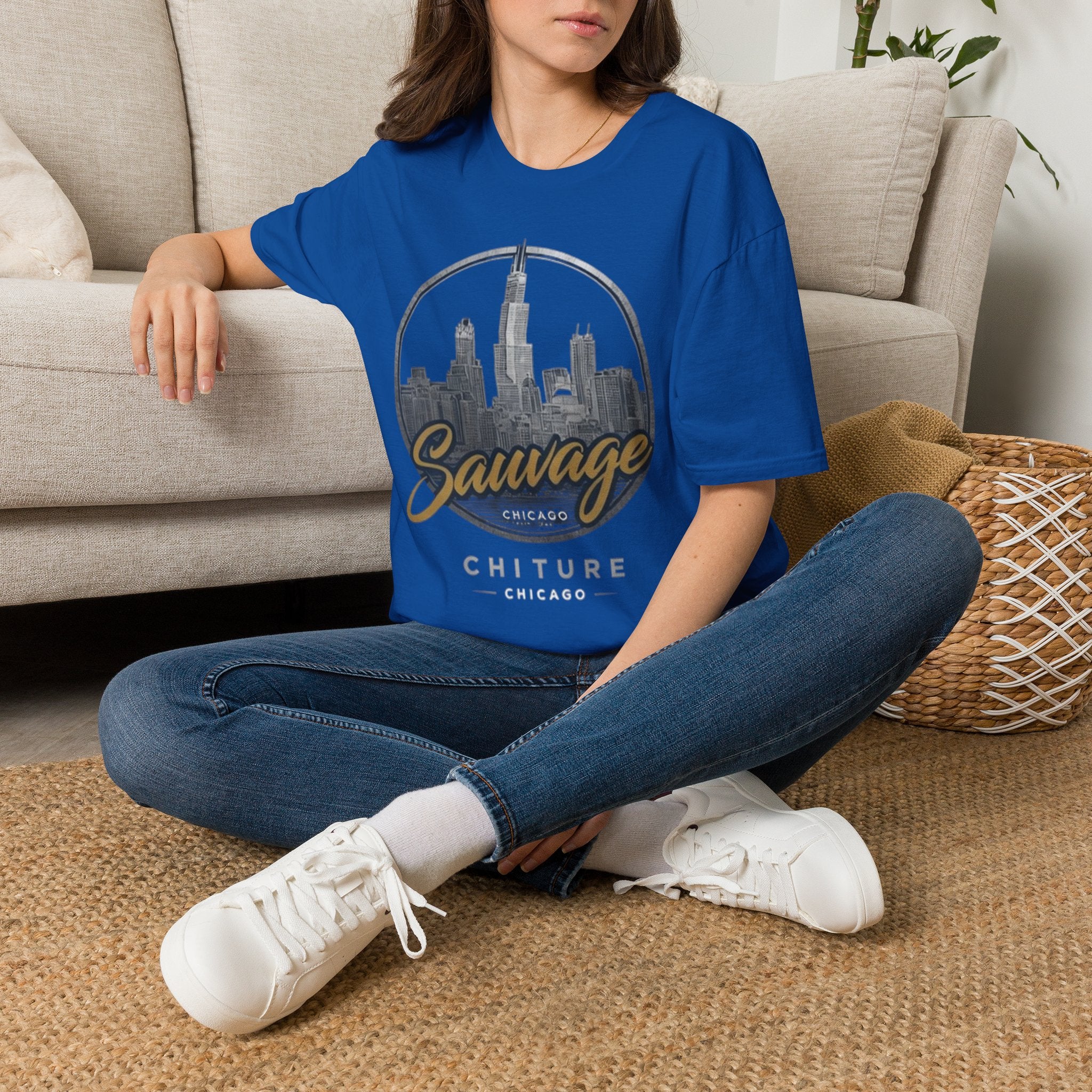 Chicago Skyline T-Shirt — 'Sauvage' Urban Cityscape Tee