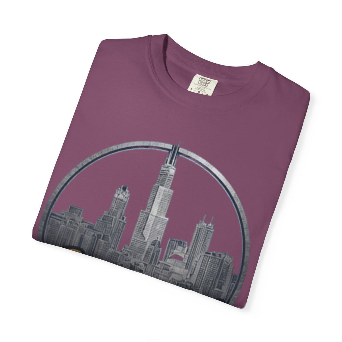 Chicago Skyline T-Shirt — "Sauvage" Graphic Tee Gold