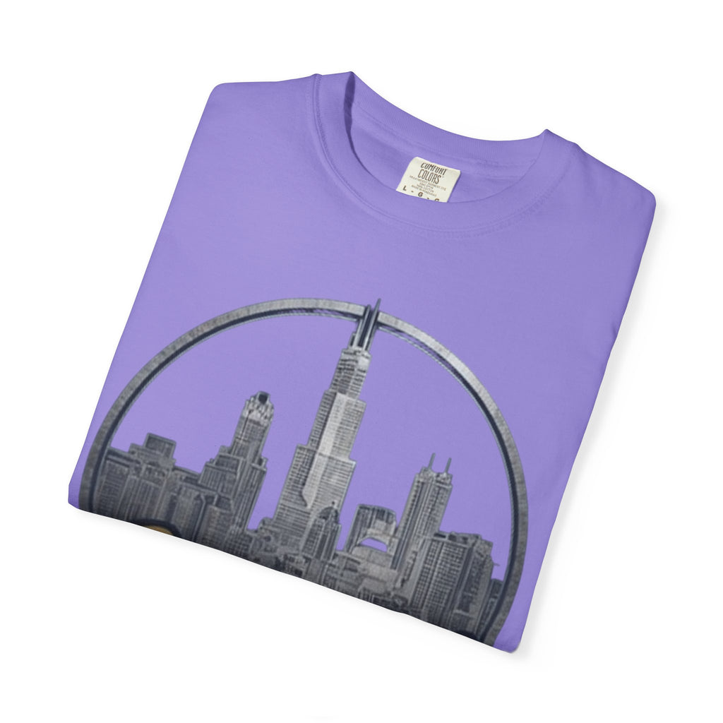 Chicago Skyline T-Shirt — "Sauvage" Graphic Tee Gold
