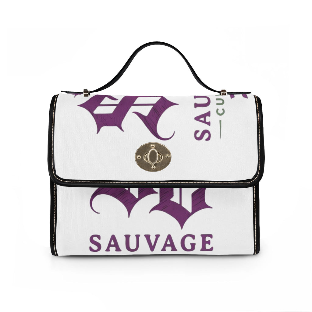 Sauvage Culture Waterproof Canvas Bag – Stylish Logo Tote for Everyday & Travel