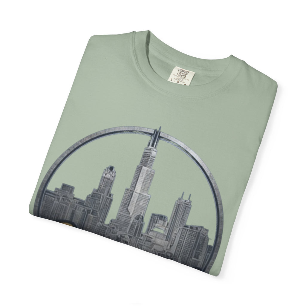 Chicago Skyline T-Shirt — "Sauvage" Graphic Tee Gold